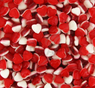 Petits coeurs fraise crème lisses (100g)